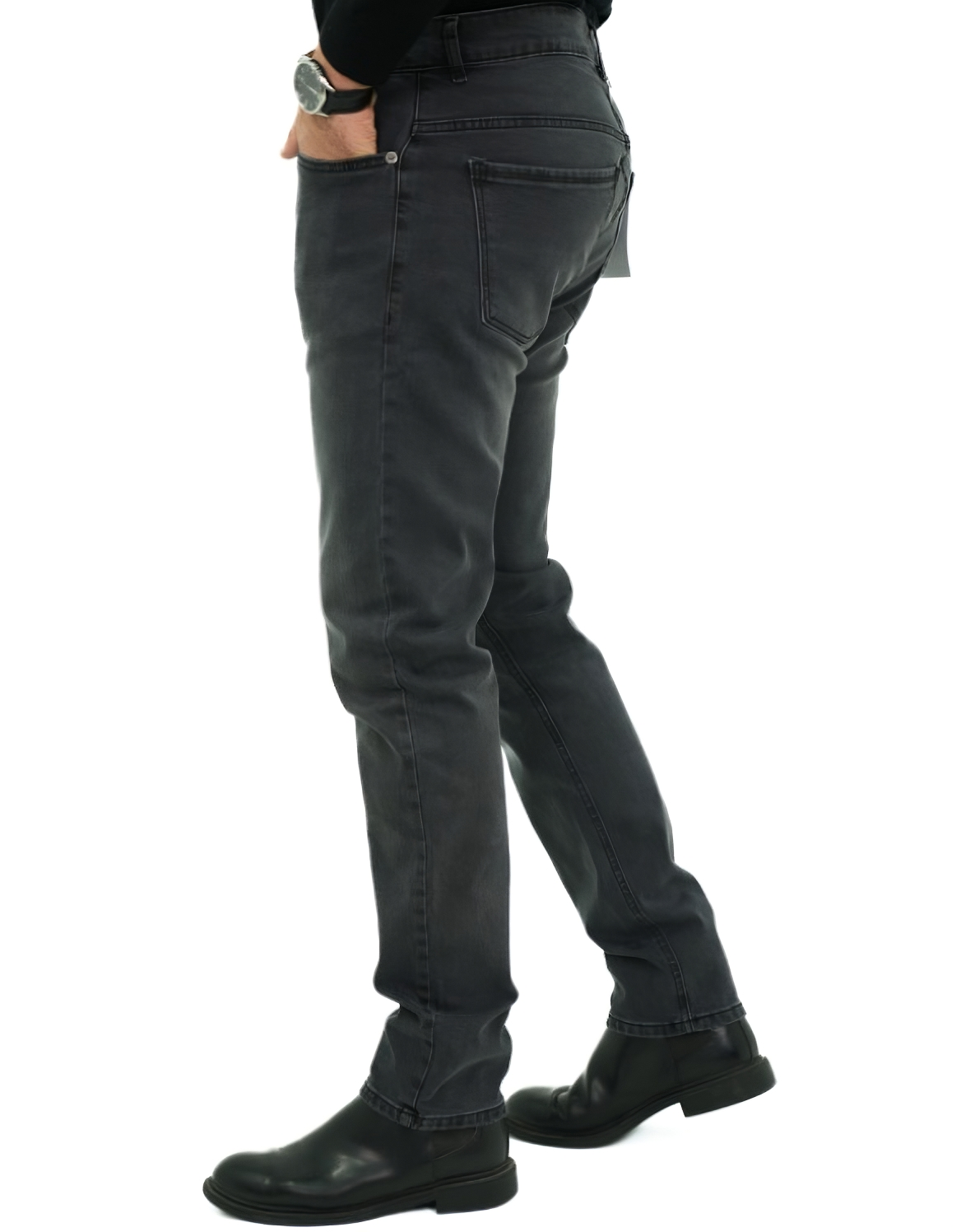 Demi-droite-Gris-Foncé-3 classique-demi-droit-coupe-jeans-gris-foncé