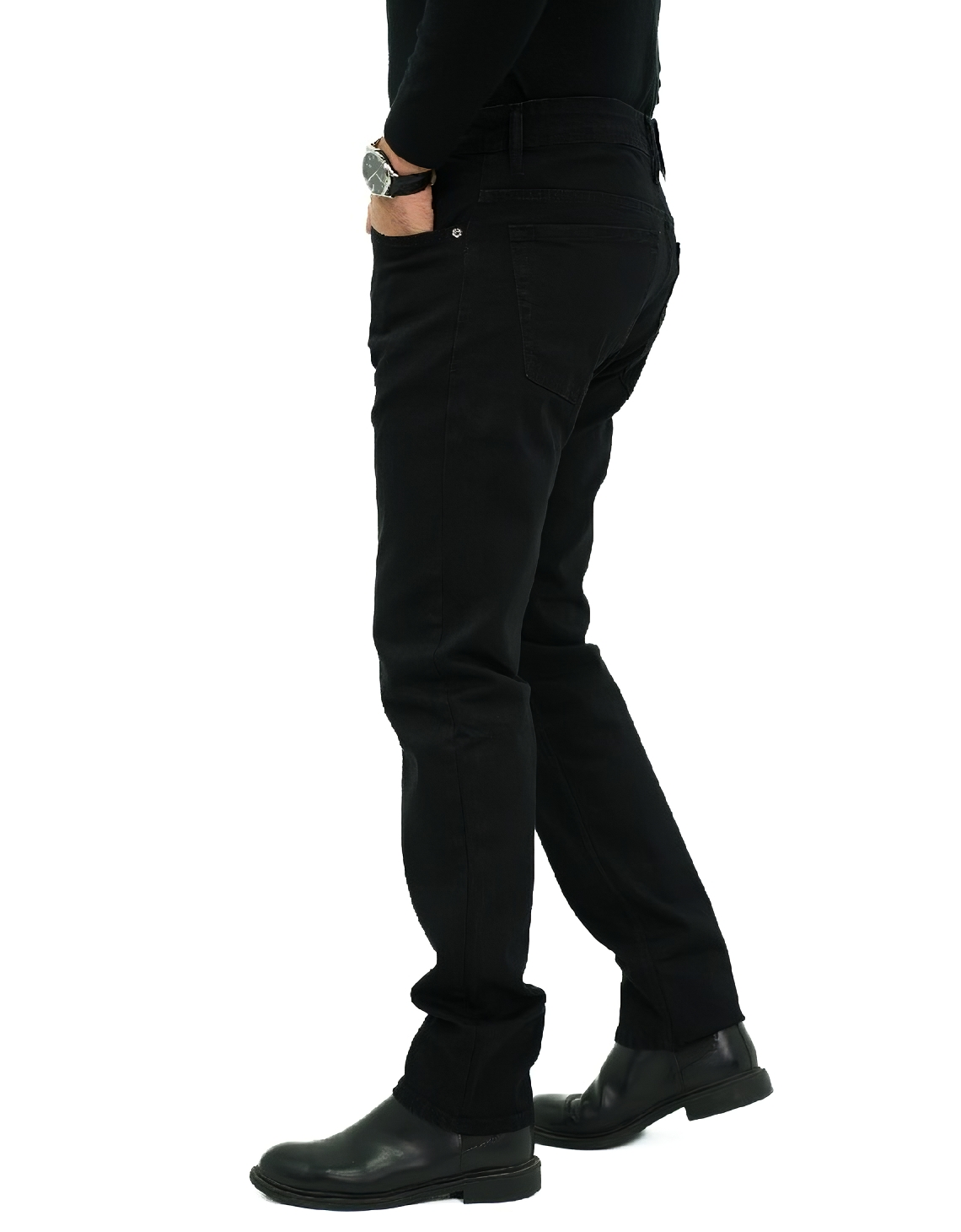 demi-droite-noire-3 classique-demi-droit-coupe-jeans-noire